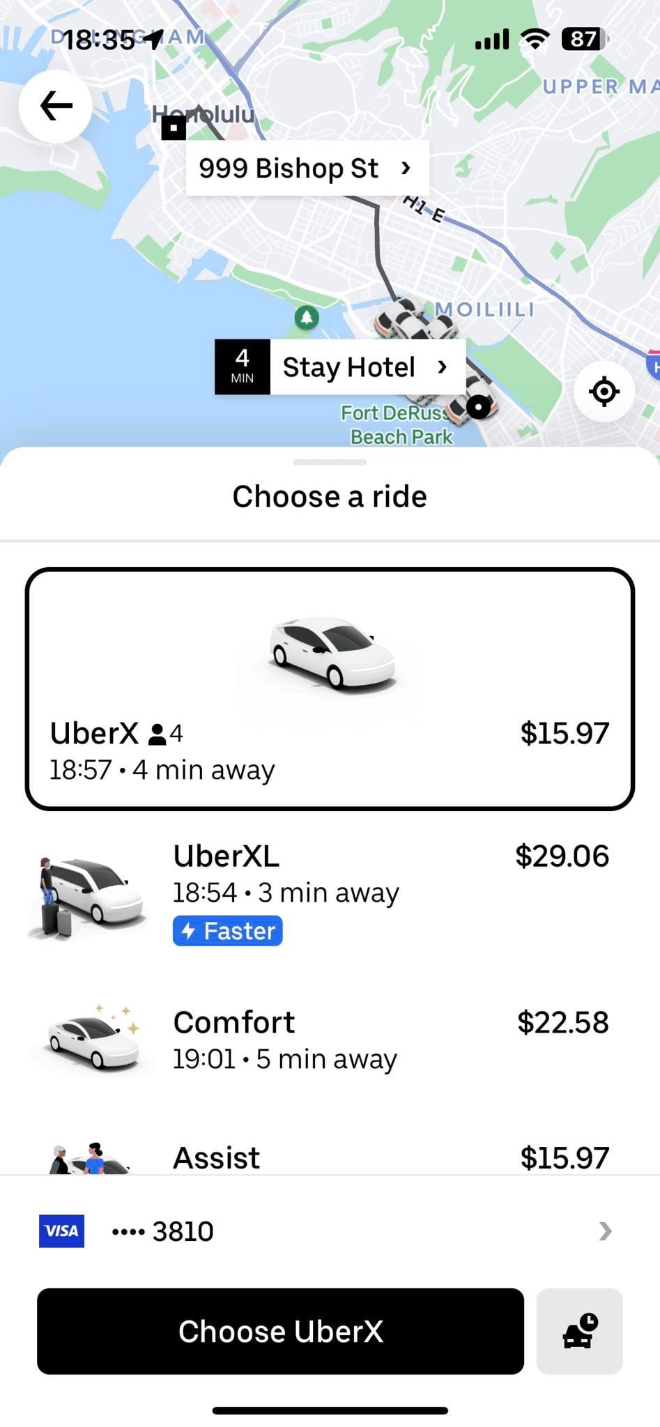 Honolulu, Hawaii 06:00pm of 06 Oct 23