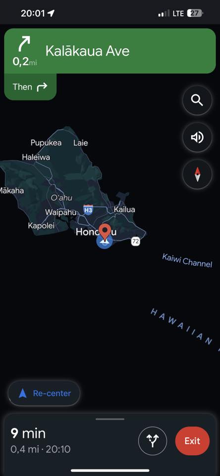 Honolulu, Hawaii 06:00pm of 06 Oct 23